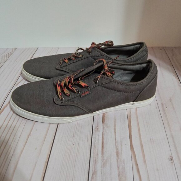VANS Gray Canvas Shoes – Women’s Size 8.5 with Native inspired laces - Picture 3 of 10